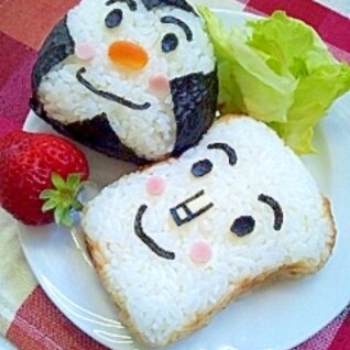 アンパンマンキャラ弁☆しょくぱんマン＆おむすびマン